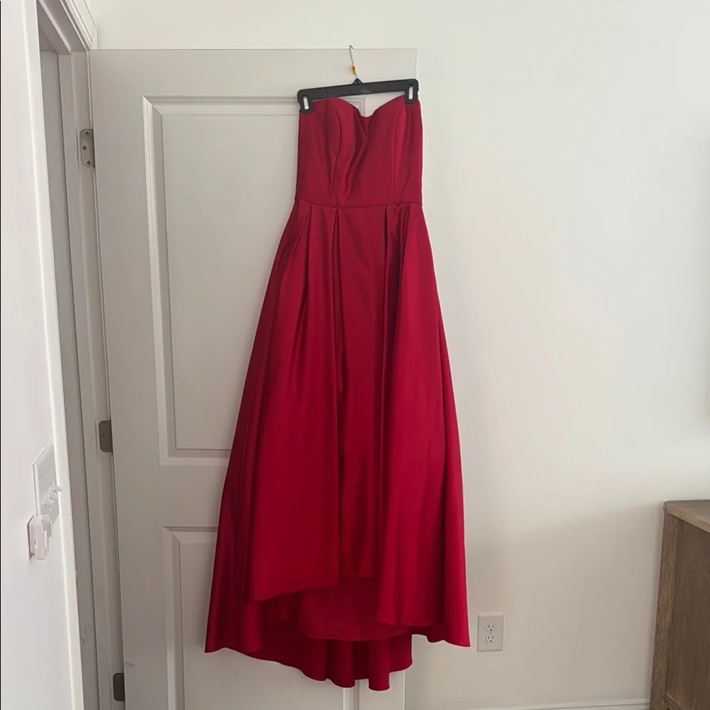 Red Strapless Evening Gown/Prom Dress - Picture 1 of 4